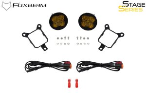 Subaru Forester Fog Light Bracket Kit - Diode Dynamics - SS3 Type Y - Amber - `22-`24